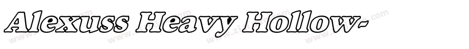 Alexuss Heavy Hollow字体转换